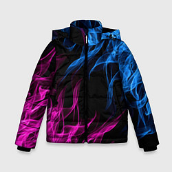 Куртка зимняя для мальчика БИТВА ОГНЕЙ, цвет: 3D-черный