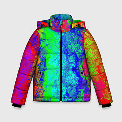 Куртка зимняя для мальчика Красочная текстура, цвет: 3D-черный