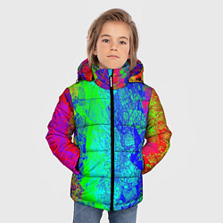 Куртка зимняя для мальчика Красочная текстура, цвет: 3D-черный — фото 2