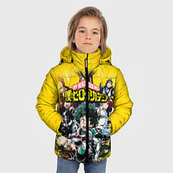 Куртка зимняя для мальчика MY HERO ACADEMIA группа героев, цвет: 3D-черный — фото 2