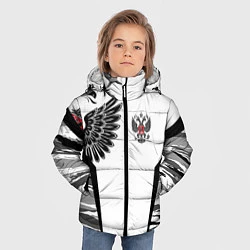 Куртка зимняя для мальчика Камуфляж Россия, цвет: 3D-красный — фото 2
