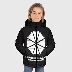 Куртка зимняя для мальчика Umbrella Corporation, цвет: 3D-светло-серый — фото 2