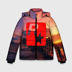 Куртка зимняя для мальчика GTA ROCKSTAR, цвет: 3D-черный