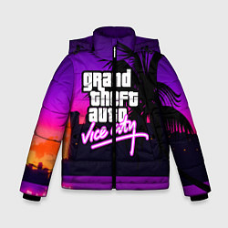 Куртка зимняя для мальчика GTA:VICE CITY, цвет: 3D-светло-серый