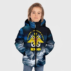 Куртка зимняя для мальчика Военно-морской флот, цвет: 3D-черный — фото 2
