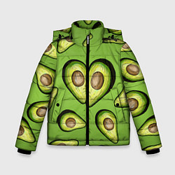 Куртка зимняя для мальчика Люблю авокадо, цвет: 3D-светло-серый