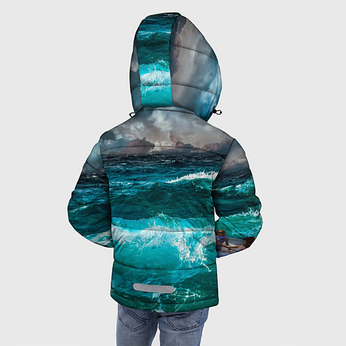 Зимняя куртка для мальчика Морской Кошак / 3D-Красный – фото 4