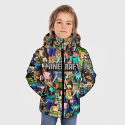 Куртка зимняя для мальчика MINECRAFT ПЕРСОНАЖИ, цвет: 3D-черный — фото 2