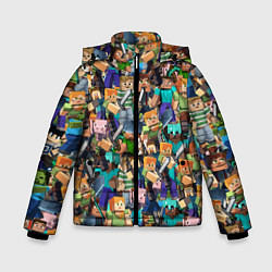 Куртка зимняя для мальчика MINECRAFT ПЕРСОНАЖИ, цвет: 3D-светло-серый