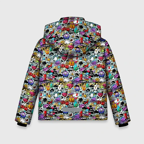 Зимняя куртка для мальчика Stickerboom / 3D-Черный – фото 2