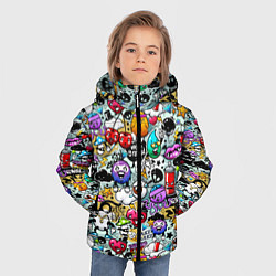 Куртка зимняя для мальчика Stickerboom, цвет: 3D-черный — фото 2