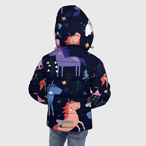 Зимняя куртка для мальчика ЕДИНОРОЖКИ / 3D-Красный – фото 4