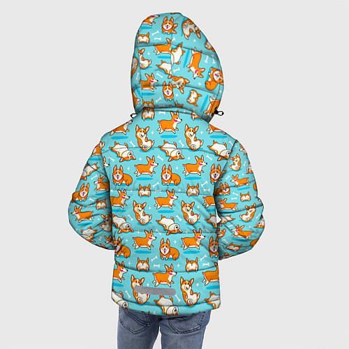 Зимняя куртка для мальчика Корги / 3D-Светло-серый – фото 4