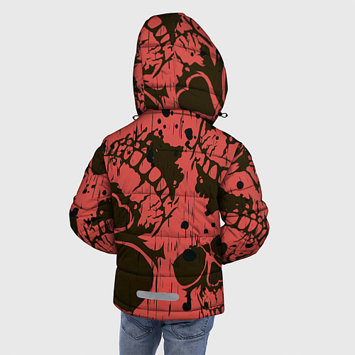 Зимняя куртка для мальчика Черепа / 3D-Красный – фото 4