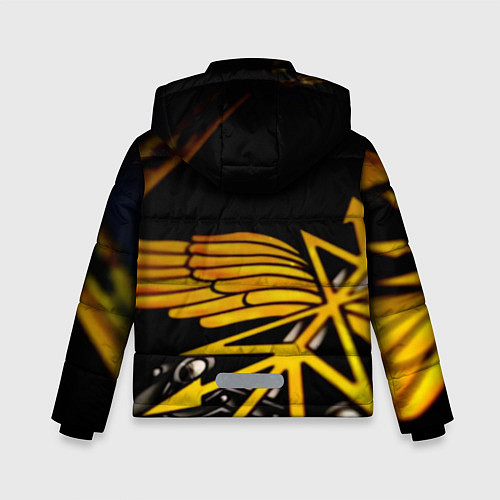 Зимняя куртка для мальчика Войска связи / 3D-Черный – фото 2