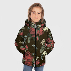 Куртка зимняя для мальчика Букет роз, цвет: 3D-черный — фото 2
