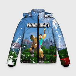 Куртка зимняя для мальчика MINECRAFT, цвет: 3D-светло-серый