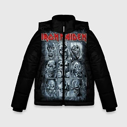 Куртка зимняя для мальчика Iron Maiden, цвет: 3D-светло-серый