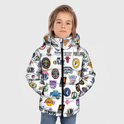 Куртка зимняя для мальчика NBA Pattern, цвет: 3D-красный — фото 2
