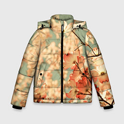 Куртка зимняя для мальчика Flowers, цвет: 3D-черный
