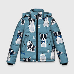 Куртка зимняя для мальчика Собачки, цвет: 3D-светло-серый