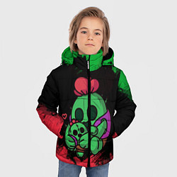 Куртка зимняя для мальчика Brawl stars SPIKE, цвет: 3D-черный — фото 2