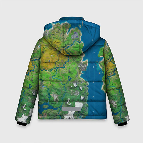 Зимняя куртка для мальчика Fortnite карта / 3D-Черный – фото 2