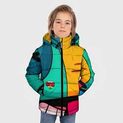 Куртка зимняя для мальчика Brawl stars vintage leon, цвет: 3D-черный — фото 2