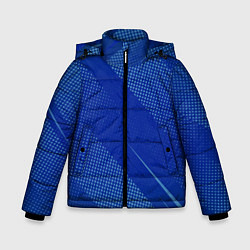 Куртка зимняя для мальчика Линейная Абстракция, цвет: 3D-черный