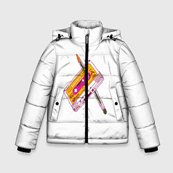 Куртка зимняя для мальчика 90s, цвет: 3D-черный