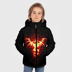 Куртка зимняя для мальчика Огненный Дракон, цвет: 3D-черный — фото 2