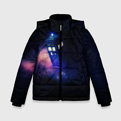 Куртка зимняя для мальчика TARDIS, цвет: 3D-черный