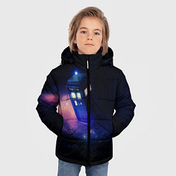 Куртка зимняя для мальчика TARDIS, цвет: 3D-черный — фото 2
