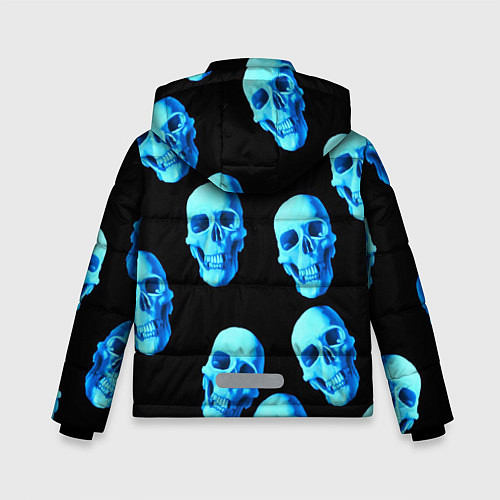 Зимняя куртка для мальчика Черепа стиль / 3D-Черный – фото 2