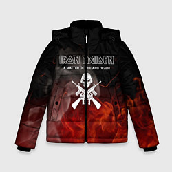 Куртка зимняя для мальчика IRON MAIDEN, цвет: 3D-черный