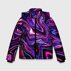 Куртка зимняя для мальчика Abstract Fluid, цвет: 3D-черный