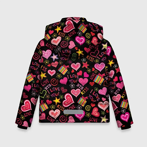 Зимняя куртка для мальчика I Love BTS / 3D-Черный – фото 2