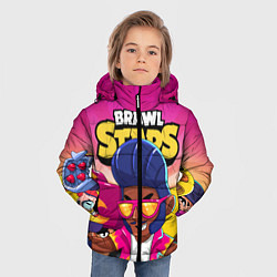 Куртка зимняя для мальчика BRAWL STARS BROCK, цвет: 3D-черный — фото 2
