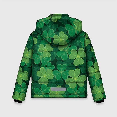 Зимняя куртка для мальчика Ирландский клевер / 3D-Черный – фото 2