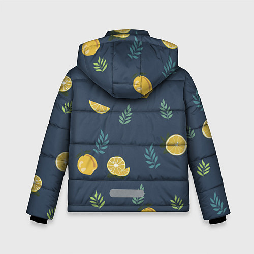 Зимняя куртка для мальчика Лимонный узор / 3D-Черный – фото 2