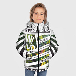 Куртка зимняя для мальчика Off-White: Keep Going, цвет: 3D-светло-серый — фото 2