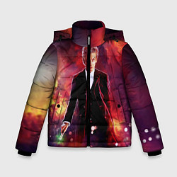 Куртка зимняя для мальчика ДОКТОР КТО, цвет: 3D-черный