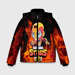 Куртка зимняя для мальчика Brawl stars leon max, цвет: 3D-черный
