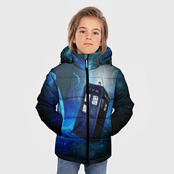 Куртка зимняя для мальчика ТАРДИС, цвет: 3D-красный — фото 2