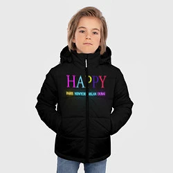 Куртка зимняя для мальчика HAPPY, цвет: 3D-черный — фото 2