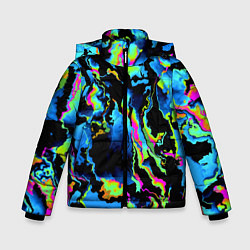 Куртка зимняя для мальчика Кислотность, цвет: 3D-черный