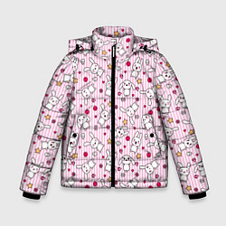 Куртка зимняя для мальчика Зайчики, цвет: 3D-светло-серый