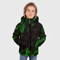 Куртка зимняя для мальчика GREEN STRIPES, цвет: 3D-черный — фото 2