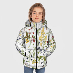 Куртка зимняя для мальчика Flowers, цвет: 3D-черный — фото 2