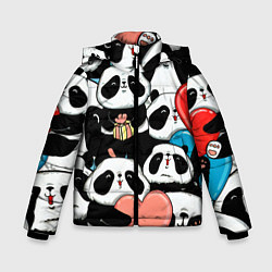 Куртка зимняя для мальчика Панды, цвет: 3D-светло-серый